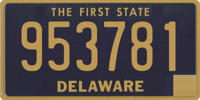DE license plate 953781
