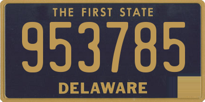 DE license plate 953785