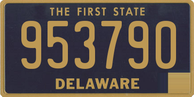 DE license plate 953790