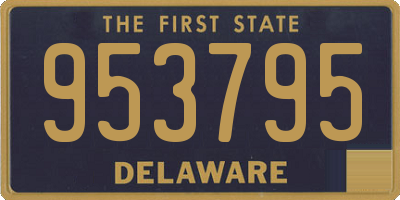 DE license plate 953795