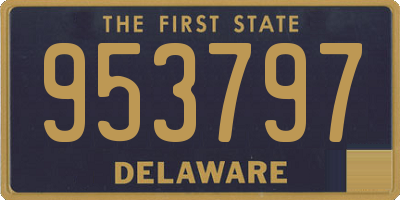 DE license plate 953797