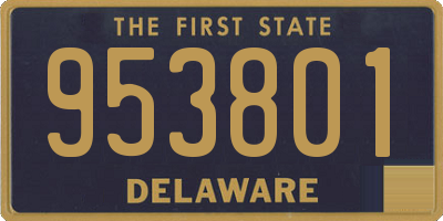 DE license plate 953801