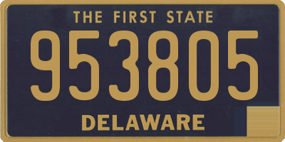 DE license plate 953805
