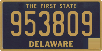 DE license plate 953809