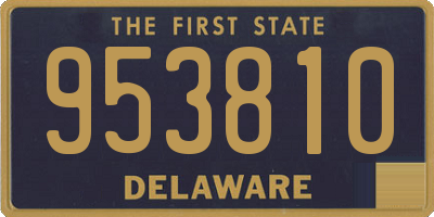 DE license plate 953810