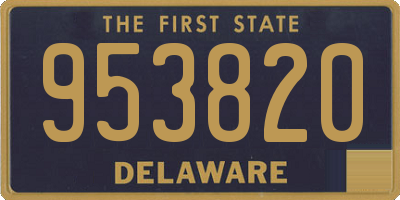 DE license plate 953820