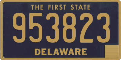 DE license plate 953823