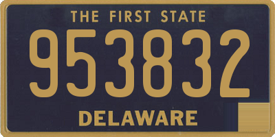DE license plate 953832