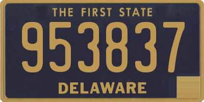 DE license plate 953837