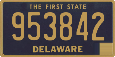 DE license plate 953842