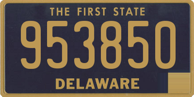 DE license plate 953850