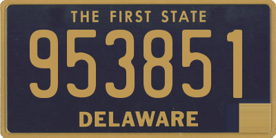 DE license plate 953851