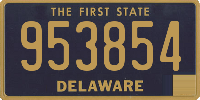 DE license plate 953854