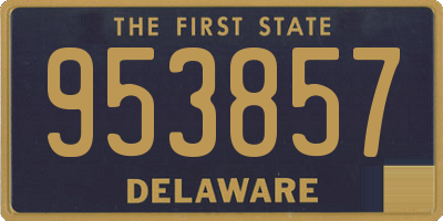 DE license plate 953857