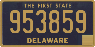 DE license plate 953859
