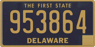 DE license plate 953864