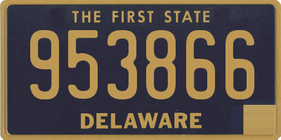 DE license plate 953866