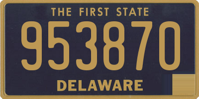 DE license plate 953870