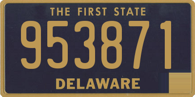 DE license plate 953871