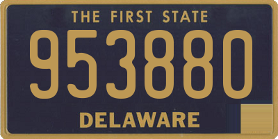 DE license plate 953880