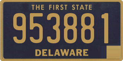 DE license plate 953881