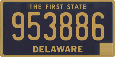 DE license plate 953886
