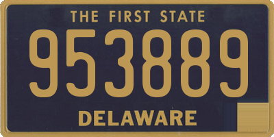 DE license plate 953889