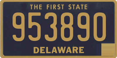 DE license plate 953890