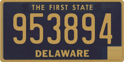 DE license plate 953894