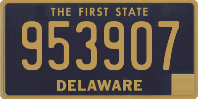DE license plate 953907