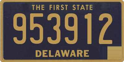 DE license plate 953912