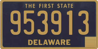 DE license plate 953913
