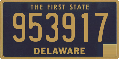 DE license plate 953917