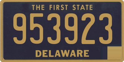 DE license plate 953923