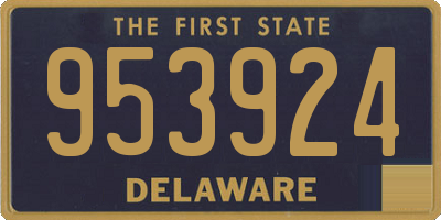 DE license plate 953924