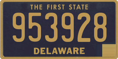 DE license plate 953928