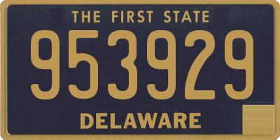 DE license plate 953929