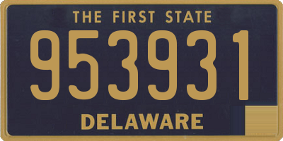 DE license plate 953931