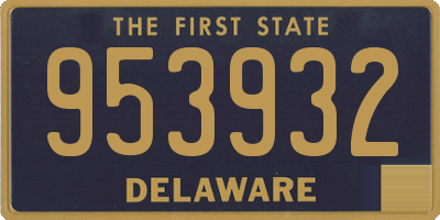 DE license plate 953932