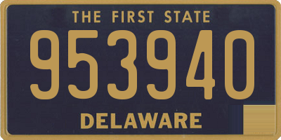 DE license plate 953940