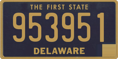 DE license plate 953951