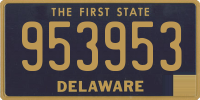 DE license plate 953953