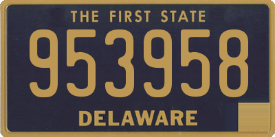 DE license plate 953958