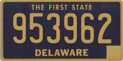 DE license plate 953962