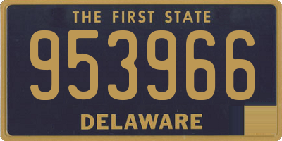DE license plate 953966