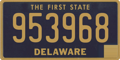 DE license plate 953968