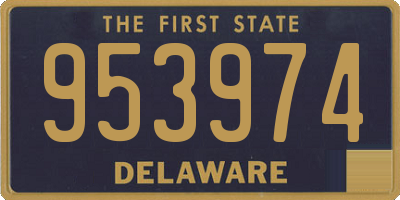 DE license plate 953974
