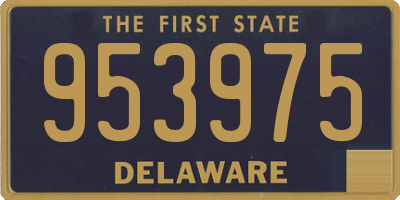 DE license plate 953975