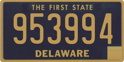DE license plate 953994