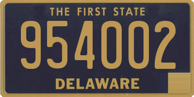 DE license plate 954002